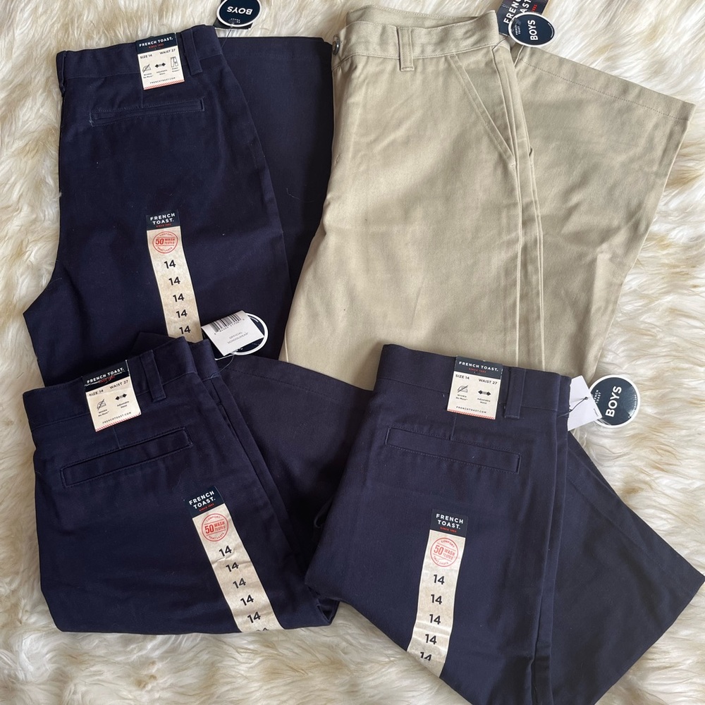 Sale NWT boys French Toast School Uniform Pants and Shorts size 14 waist 27